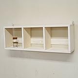 BREA 日本製 飾り棚 横型 木製 壁掛け (ホワイト)