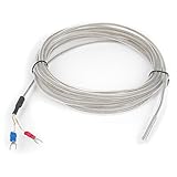 uxcell BEM-K熱電対 PTFE断熱材 0-400度 4Mの長さ 温度測定 1個入り