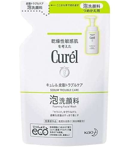 Amazon | 【花王】キュレル 皮脂トラブルケア泡洗顔料 つめかえ用