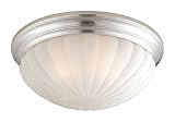 Volume Lighting V7624-33 3-Light Flush Mount Ceiling Fixture, Brushed Nickel [並行輸入品]