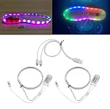 wrisky 1ペア防水USB LED靴ストリップライト0.65 mx2 RGB smd3528柔軟な装飾