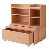 学習机 デスク付シェルフ Rタイプオープン ナチュラル 10468