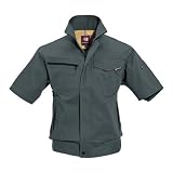 (BURTLE) バートル ポリエステル65%・綿35% 夏用作業服 作業着 半袖ジャケット (生地薄め) (6082-ku) クーガー　L
