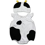 【帽子付 ウシ ロンパース 着ぐるみ】７０ｃｍ ベビー コスチューム きぐるみ キグルミ