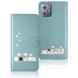Qribo Moto G64 5G / Moto G64Y 5G ケース 手帳型 モトローラ G64 ケース Moto G64 5G ケース シンプルなのに可愛いデザイン エンボス加工猫柄 うれしい気持ち 6.5インチ対応 Motorola G64y スマホケース モトG64y 5G ケース 薄型 Motorola G64 5G ケース 防水 の耐久性 滑り防止 美しい 贈り物 友達 - ブルー