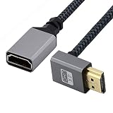 NFHK アップアングル 90度 HDMI 1.4 Type A オス - A メス 延長ケーブル HDTV 4K 60hz 3D対応