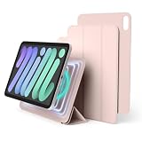 elago iPad Mini 8.3インチ 第6世代 磁気手帳型ケース - バックプレートは金属素材に装着可能 Apple Pencilとelagoのペンシルケース対応 スリムデザイン (サンドピンク) EPADMN6-MFLO