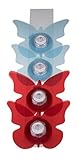 Blue and Red Adhesive Butterfly Wall Lights - 4 Pack Bundle [並行輸入品]
