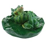 B Baosity 全3種　水浮き　蓮の葉　カエル　置物　池の装飾　ガーデン オーナメント - A