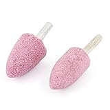 uxcell 軸付砥石　ポリッシュ　テーパーグラインド　2個入 24mm直径 62mm長さ