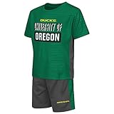 Colosseum幼児用Oregon Ducks Tシャツとショーツセット 3T with Your Name Embroidered グリーン