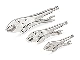 TEKTON 3730 Curved Jaw Locking Pliers Set, 3-Piece [並行輸入品]