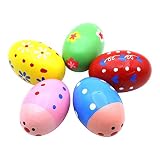 EITC 5点マラカスエッグシェーカー音楽打楽器おもちゃfor Kidsカラフルな木製Egg音楽Shaker Instrument Play Toy