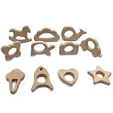Kissteether 22pcs オーガニックベビー歯磨き粉歯磨き粉自然一口木製のおもちゃのベビーシャワーのギフト幼児歯磨き粉新生児ギフト (22pcs)