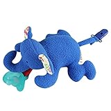 IPOTCH 全４種　ベビー　動物のぬいぐるみ　おしゃぶりホルダー　取り外し可能な　おしゃぶりぬいぐるみ - 青い象
