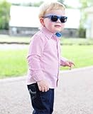 ラゲッドバッツ レッド ホワイト ストライプボタンダウン ラッフルバッツ 男の子 長袖Tシャツ 男の子Tシャツ 4T