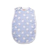 (newjp)スリーパー 6重ガーゼ 100％綿 ベビー用 夏 赤ちゃん 出産祝い (ブルーアルパカ)