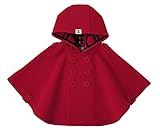 ミキハウス(mikihouse) イカリマークフリースベビーマント〈フリー（70cm-90cm）〉赤（02）