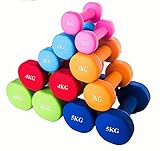 MOJEER ダンベル【2個セット1kg 2kg 3kg 4kg 5kg 6kg 8kg10kg】【 選べる8色】 筋トレ ダイエット 鉄アレイ ソフトコーティング YT (ピンク,1kg×2)