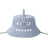 （アダ二ナ）Adanina 帽子 キッズ kids つば広 サメプリント コットンハット お出かけ用 赤ちゃん 男の子 女の子 兼用 保育園 春夏 紫外線対策 かわいい 日よけ帽子 綿100％製
