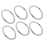 Homyl ６点セット　ステンレス　Oリング　リング　ラウンド　輪　無溶接　洗練　手作り用　手芸　キーリング　ジュエリー　3x25mm
