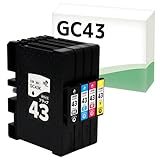 【エコスロ】 RICOH(リコー)用 GC43 4色セット Mサイズ 互換インク【全色顔料】SGカートリッジ (GC43K GC43C GC43M GC43Y 各1本) 全4本 品種コード:515946 515947 515948 515949