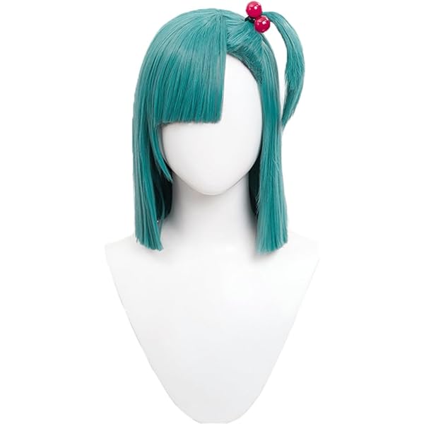 Amazon.co.jp: コスプレウィッグ ブルマ グリーン ウィッグ 耐熱