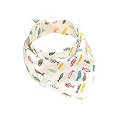 GOGO Cotton Bandana Bib For Toddler, Baby Snap Bib, One Piece-Fish