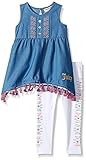 Juicy Couture Little Girls' Toddler 2 Piece Tunic Pant Set-Trim Blue 2T [並行輸入品]