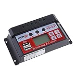 D DOLITY 10A　ソーラーパネル　充電器　コントローラ　 LEDランプ　ウォーターポンプ　エネルギー保存　12V/24V 　過負荷保護