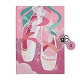 Mudpuppy (マッドパピー) 鍵付きノート ガールズ ロックダイアリー Locked Diary バレエシューズ Ballet Slippers 192ページ 156×121×21mm