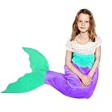Fairbridgeマーメイドテールブランケット、スーパーソフト、温かいShark Plush Blanket Seasons暖かいソフトSleepingバッグPresent for女の子子供用(パー