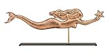 Good Directions Mermaid withヒトデ風見鶏Sculpture on炉棚スタンド ブラウン 966PM 1