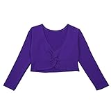 (アイム)iiniim　ベビー 子供用 ダンスウェア 幼児 ボレロ 長袖 前ツイストノット カーで 棉 キッズ服装 子供ボレロ 吸汗 抗菌 ガールズ トップス 付き上着 軽量 薄手 カーディガン 練習