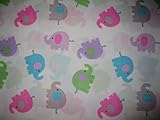 Bedtime Colorful Elephants Sheet Set Twin [並行輸入品]