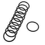 DealMux 21ミリメートルブラック、ダイヤ厚さ2ミリメートルのゴムオイルフィルターシールガスケットOリング（10ピース）社外