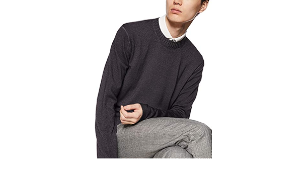 Amazon クルチアーニ Cu094a G01f6v Rネックニット メンズ ブラウン Eu 48 日本サイズs相当 セーター 通販