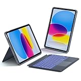 Inateck iPad 第11世代 第10世代 キーボードケース 11インチ 10.9インチ トラックパッド付 7色バックライト KB04112 グレー