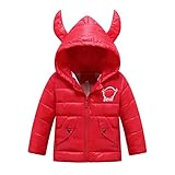 Kayiyasu カイヤス 子どもダウンコート キッズ ダウンジャケット フード付き 男女兼用 裏起毛 021-xzh-1712(100cm レッド )