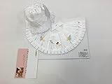 フードセット（帽子。ヨダレかけ） (男の子　白)専用箱付き