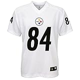 NFL Boys 4 – 7 Antonio Brown Pittsburgh Steelers Name & Number VネックTシャツ、スモール/（4）、ホワイト