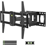 USX MOUNT テレビ壁掛け金具 大型37-82インチ LCD/LED 対応 フルモーション式 壁掛けテレビ金具 アーム式 耐荷重60kg tv かべかけ アーム 可動式 用前後､左右､上下多角度調節可能 tv壁掛け金具 頑丈な金属 最大VESA 600x400mm Swivel TV Wall Mount