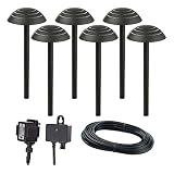 Paradise GL33604BK Low Voltage Cast Aluminum LED Lavelle Light, 6-Pack [並行輸入品]