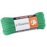スフローム(s-flowme) パラコード 7芯 4mm x 30m 耐荷重 250kg クラフト パラコード アクセサリー アウトドア キャンプ テント タープ 用固定用紐 ガイロープ ロープ A27 ライムグリーン