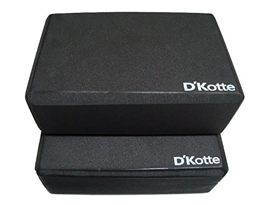 D'Kotte 軽量 ヨガ用 ブロック ヨガ枕 ヨガブロック 2個セット 6色 カラー選択 フィットネス yoga 軽くて使いやすい (ブラック2個SET)