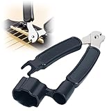 Mirhua ストリングワインダー ブラック 弦交換セット 工具 エレキベース ギター 弦 ギター クロス 弦 メンテナンス 多機能ツール ペグ回し 弦交換 ブリッジピン抜き ニッパー