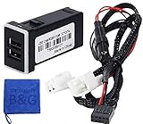 【急速充電対応】 QC3.0 トヨタAタイプ USB 電源 スイッチホール パネル 2ポート 搭載 LED 青 ブルー発光 タブレット スマホ アルファード 20/30系 プリウス 30系 50系 ヴォクシー 70系 80系 タオルセット