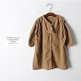 【RIRORA】 頑丈な生地のワイルドワンピ-ス [ブラウン] 女の子・一番かわいい服・大人気アイテム・誰よりもおしゃれに・ベビーファッション (M)