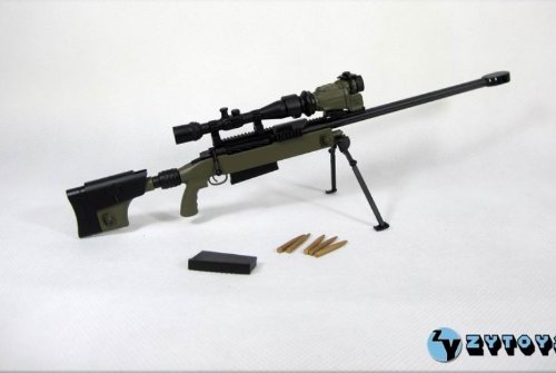 TAC-50　緑色　スナイパーライフル銃　12インチ　フィギュア用　ガン付属パーツ　1/6