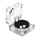 A-SZCXTOP プリザーブドフラワー 枯れない花 クリスタル指輪ボックス入り フレッシュフラワー バラ バレンタインデーや結婚式への贈り物　オシャレなギフト